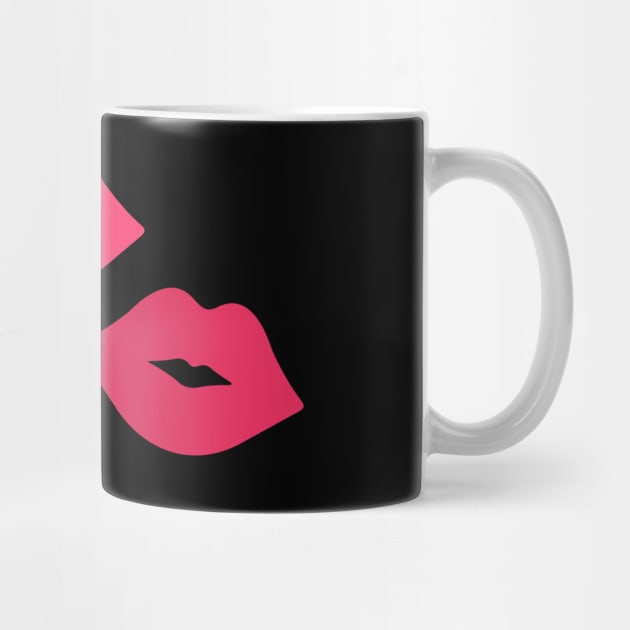 Pink Kisses Lips by XOOXOO